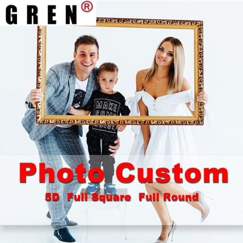 GREN Full Display 5D Photo Custom Diamond Embroidery Diamond Painting Cross Stitch Kits Rhinestones Mosaic Picture Home Decor