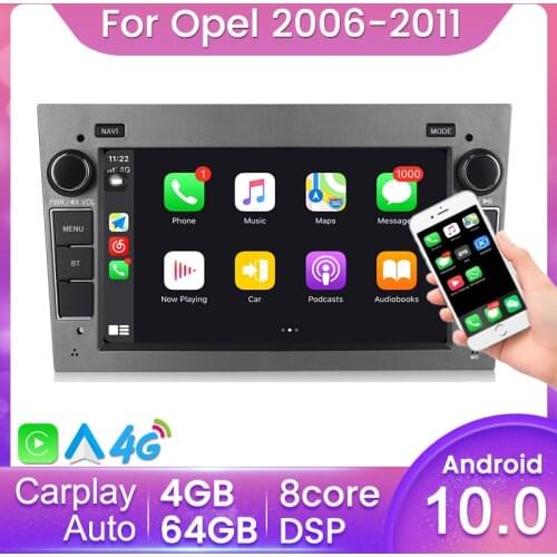 4G 64G Android 10 Car Radio Stereo GPS for Opel Vauxhall Astra H G J Vectra Antara Zafira Corsa Vivaro Meriva Veda 2006-2011 FM