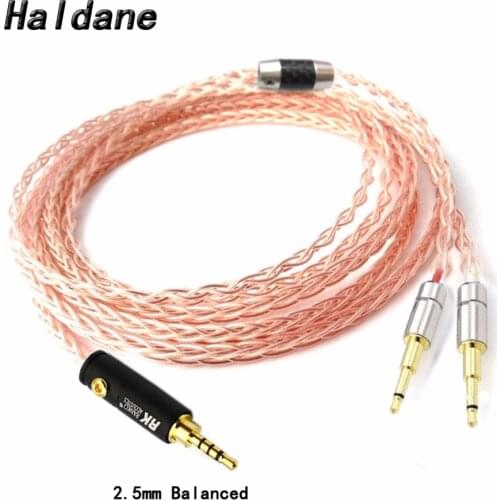 Free Shipping Haldane 2.5/3.5/4.4/XLR Balanced Single Crystal Copper Headphone Upgrade Cable for OPPO PM-1 PM-2 HE1000 400S 560