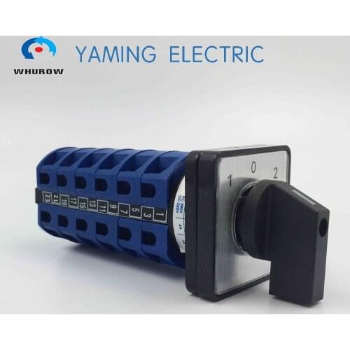 Free shipping Rotary switch 3 position 660V 20A 6 phases 24 terminals electrical changeover cam switch YMW26-20/6 can custom