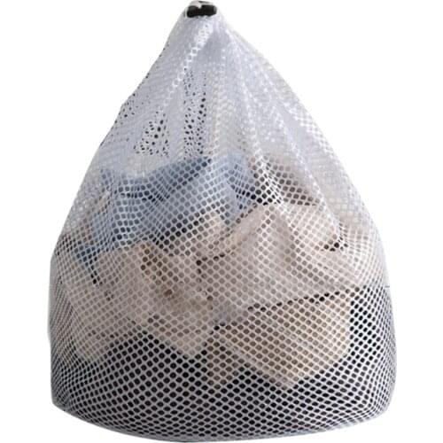 Large Mesh Laundry Bag with Drawstring Durable Nylon Washing Bag for Storage Garments Lingerie 3 Sizes 2 Mesh LBShipping