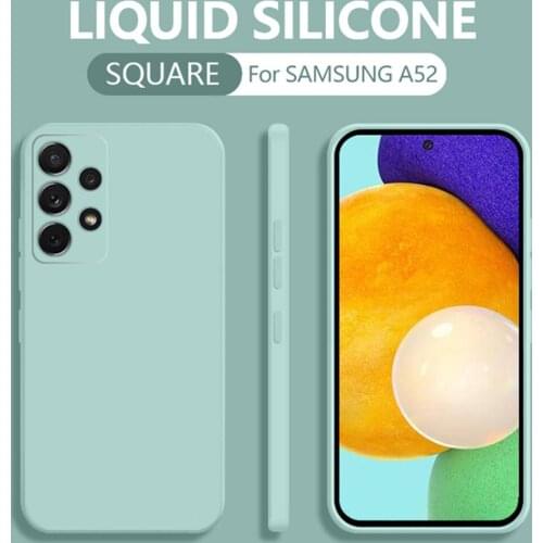 For Samsung S21 Case Square Liquid Silicone Phone Cases For Samsung A52 A52 A50 S21 Ultra S20 S10 Plus Note 10 Plus Cover Bumper