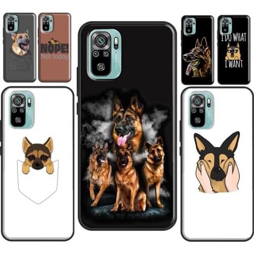 German Shepherd Dog Cartoon For Xiaomi Redmi Note 9 Pro 8 8T 9S Note 10 Pro Cover For Redmi 9C 9A 9T K40 Phone Case