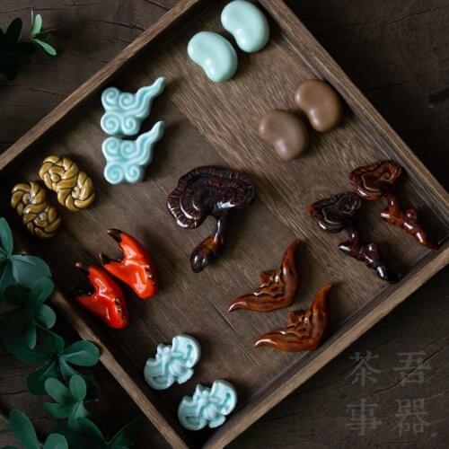 Home Decor Ceramic Imitation Small Tea Pet Decoration Penholder Chopstick Shelf Accessories Tea Accessories Улун Чай