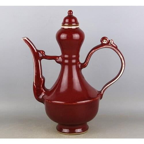 Antique MingDynasty porcelain pot,red bottle,hand-painted crafts, home Decoration,collection & adornment