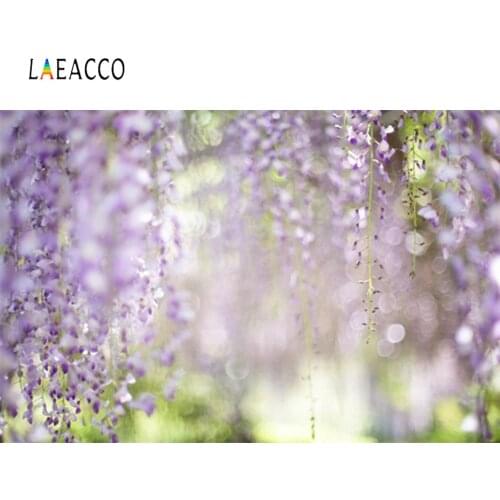Laeacco Spring Blossom Flower Tassal Polka Dots Child Light Bokeh Scene Photo Backgrounds Photography Backdrops For Photo Studio