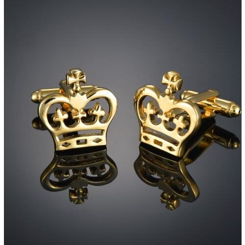 Classic crown shape Cufflinks sleeve studs authentic foreign trade womens French business shirt Cufflinks sleeve studs men