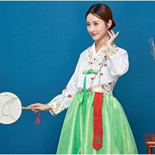 Korean Costume Hanbok Folk Costume Dancing Dress Adult Performance Wear Annual General Meeting Costume Set New Style Autumn