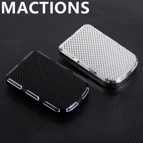 Motorcycle Large Brake Pedal Pad Cover Black Chrome For Harley Touring 80-2018 Trike FLTR FLHR FLHT For Harley Softail 86-later