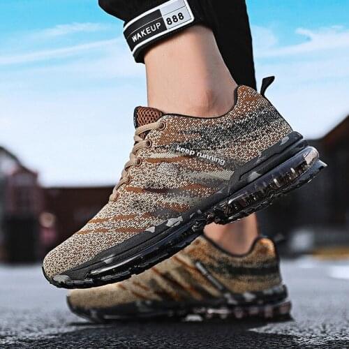 Hot Sale High Quality Brown Mens Shoes Sneakers Unisex Comfort Air Sneakers Couple Big Size 36-47 Trainers Men Zapatos Hombre