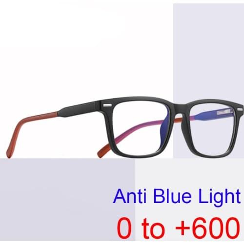 Mens Blue Light Blocking Glasses High Fashion Clear Lens Prescription Reading Glasses Filter Computer Screen TR90 Glasses Frame