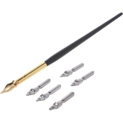 Calligraphy Drawing Dip Ink Nib Pen Set Signature Writing Antique Elegant Gifts