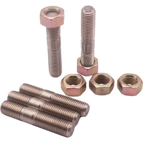 5 Pieces M10x1.25 50mm Turbo Stud Nut Kit for Mitsubishi DSM 1G EVO1~10