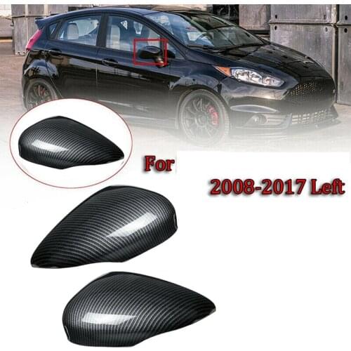 Carbon Fiber Side Wing Mirror Cover Trim Rear View Mirror Covers for Ford Fiesta Mk7 2008 2009 2010 2011 2012 2013-2017