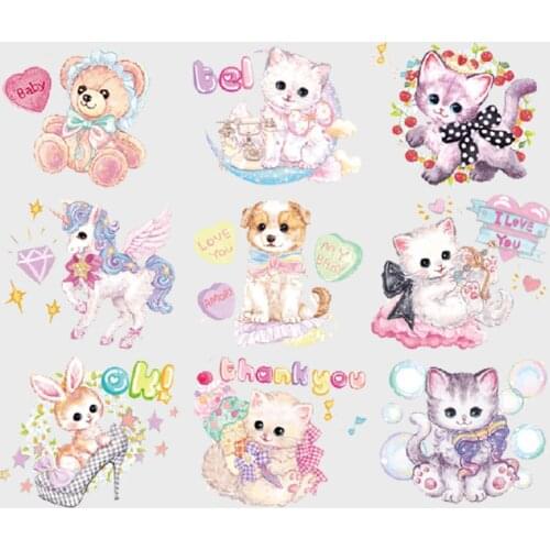 Colife Cat Patches Whole Lot Iron On Patches For Clothes Children Christmas Gift T-shirt Dresses Jeans Socks DIY Accessory
