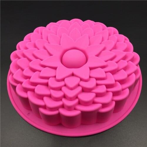 PEIPINGKE Classic chrysanthemum Baking Pan Sunflower Silicone Cake Mold DIY Cake Decorating Tools