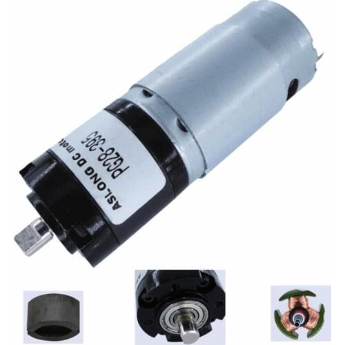 28MM DC Planetary Gear Motor 3V6V12V PG28mm-395 High Efficiency CW CCW GOOD MOTOR