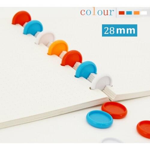 Planner Disc Buckle Hole Button Notepad Plastic Loose Foldable Disc Notebook Happy Office School Supplies