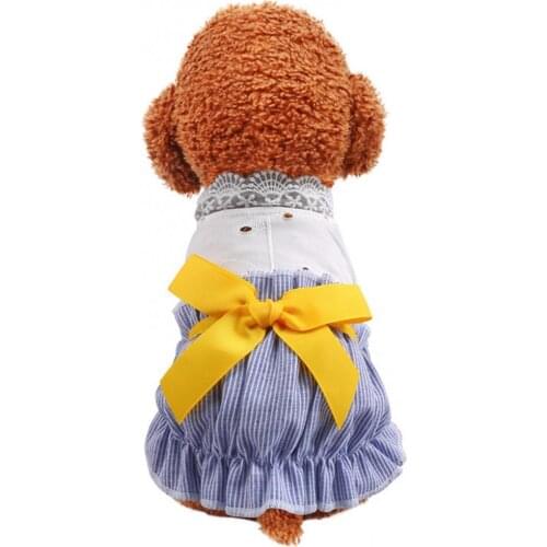 Lace Collar Bowknot Design Two-legged Pet Dog Puppy Princess Dress Skirt Cloth Summer Wedding Party Dogs Accessories для собак