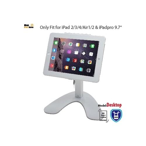 Tablet Stand Anti-Theft Kiosk Mount for iPad air 1 2 Pro 9.7 holder Mount display for tablet metal with Lock desktop Security