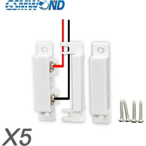Wired Door Sensor Window Open Detector Magnetic Switch Normal Closed For Home Burglar GSM PSTN Alarm System