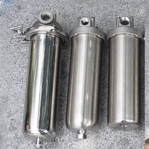 Thread/Clamp DN20 Front Filter SS304 Stainless Steel Water Tap Pipe Central Water Purifier Pre-filter with Drain Outlet