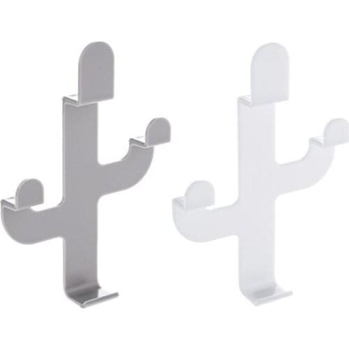 30pcs/lot Cactus Shaped Hooks Self Adhesive Clothing Display Racks Key Holder Wall Hook Coat Hanger Cap Decor Show Holder