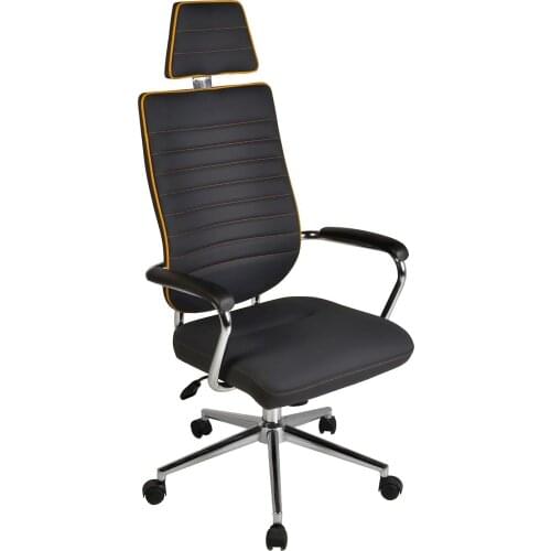 Space Office Ronın Manager Chair-Anthracite-Yellow