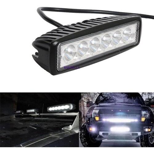 18W 6000K LED Work Lights Bar Driving Lamp Fog Off Road For Car Trucks Boat SUV