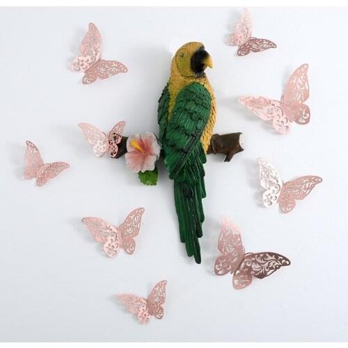 12Pcs/lot Butterfly Metal Texture Paper Birthday Cake Topper Gold 3D Hollow Baking Cake Topper for Weddind Party Cake Decoration