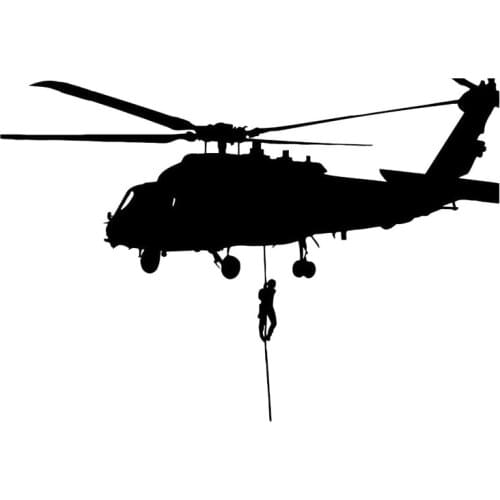 16.2cm*11.2cm Helicopter Air Force Military Vinyl Car Sticker Decor