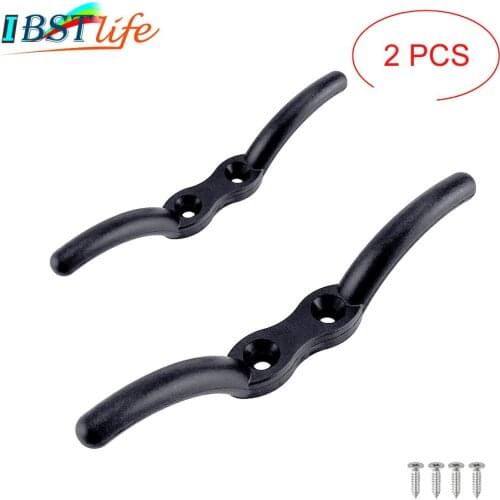 2PCS Nylon Flagpole Cleat Hook Flag Rope Cleat Sailboat Sailing Mast Halyard Boat Marine Kayak Securing Tie Down Tarps Awnings