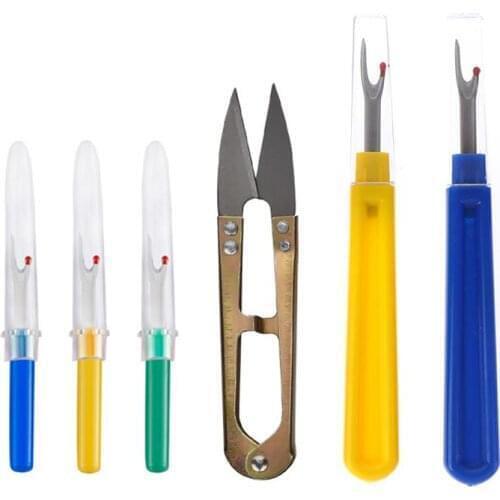 3Pcs Sewing Seam Ripper Thread Seam Remover Stitch Unpicker Thread Cutter Tool with Trimming Scissors DIY Quilting Sewing Tools