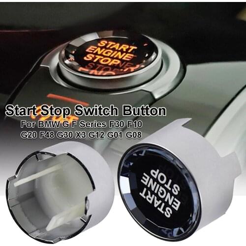 Diamond Crystal Car Start Stop Switch Button For BMW G F Series F30 F10 G20 F48 G30 X3 G12 G01 G08 Start Stop Switch Button