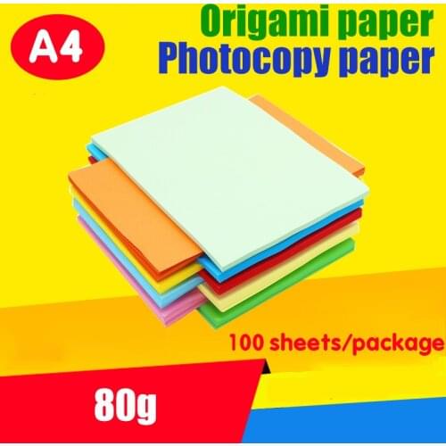 A4 Paper Printer Tracking Copy Paper 12 Color 100pcs / Package A4 Printing Paper 80g Children Manual DIY Card Scrapbook Drop