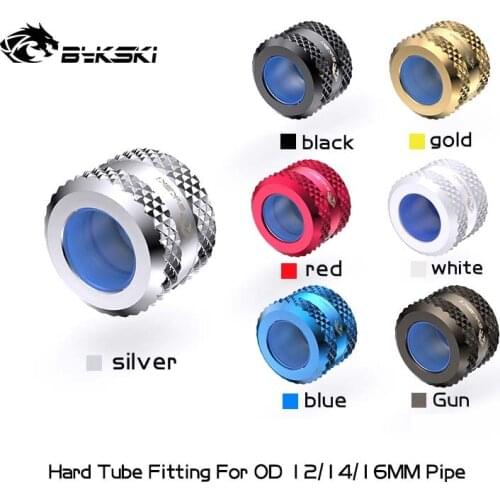 Bykski B-FTHTJ-L12/14/16 Anti-Off Hard Tubing Compression Fitting For Hard Pipe OD12MM 14MM 16MM PC Water Cooling 7 Colors