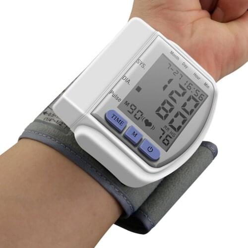 Digital Wrist bp Blood Pressure Monitors meters tonometer sphygmomanometer cuff automatic health care monitors Drop Shipping