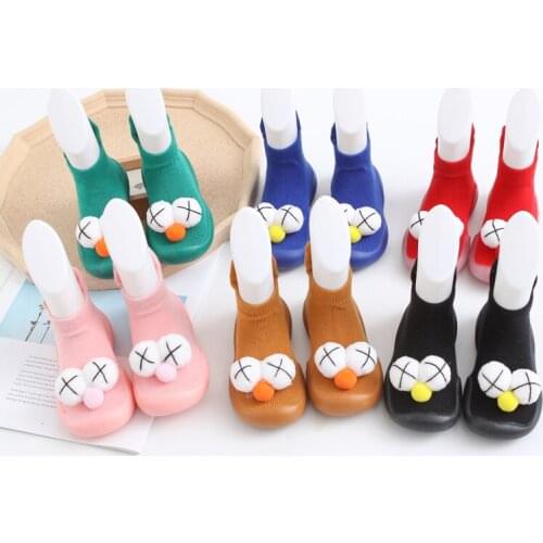 Baby Anti-slip Socks Knitted Comfortable Kids Slipper Cartoon Children First Walkers New Fashion Rubber Unisex Toddler Shoes