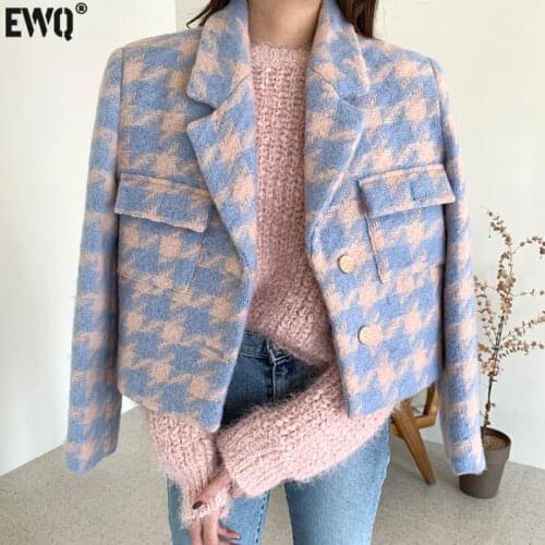 Женские синие куртки EWQ China At AliExpress