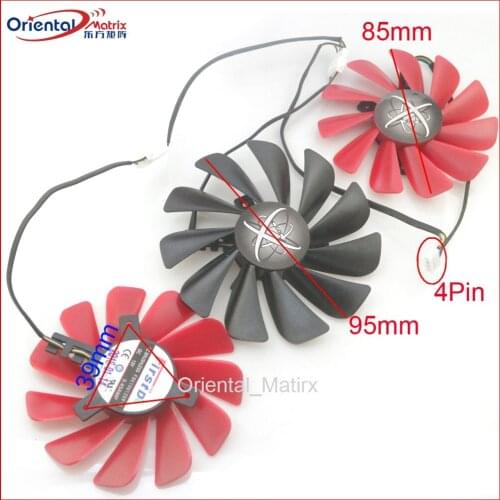 FDC10U12S9-C CF1010U12S 12V 0.45A 95mm 4Wire 4Pin VGA Fan For XFX RX5700XT 5600XT THICC III Ultra Graphics Card Cooling Fan
