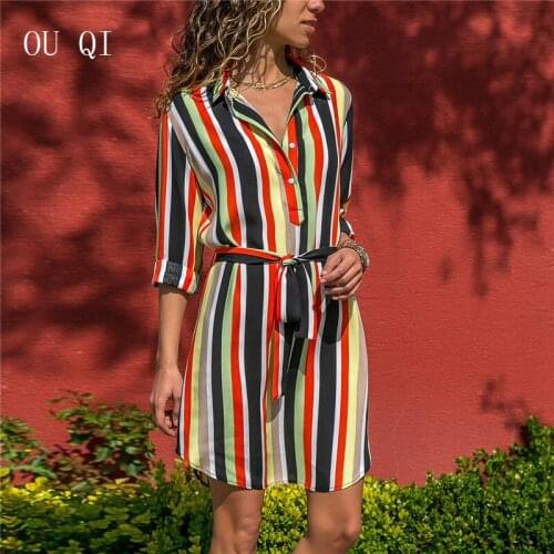 HHJJGKF Fashionable Shirt Dresses