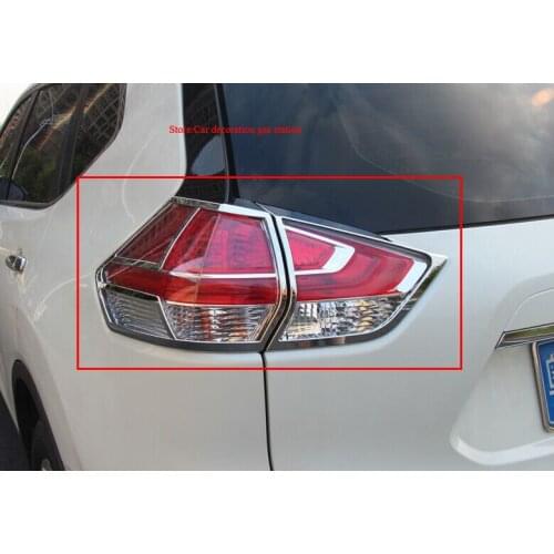 Hot For nissan X-trail xtrail T32/Rogue 2014-2016 car body Rear tail back Light lamp frame stick chrome ABS cover trim 4pcs