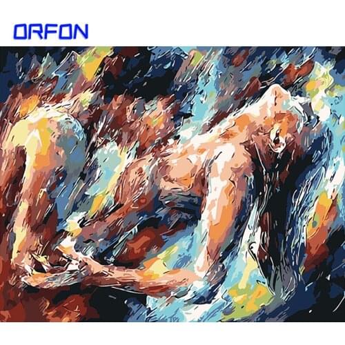Temptation Abstract Love Figure DIY Painting By Numbers Paint By Number Canvas Painting Kit Wall Art Canvas Painting Unique Gift