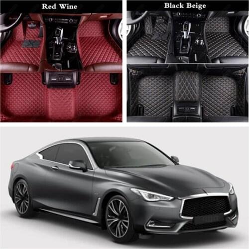Leather Auto Foot Pads Car Floor Mats for INFINITI M35 G37 G25 Q50 Q50L Q60 Q70L Custom Automobile Carpet Cover Car Floor Mat