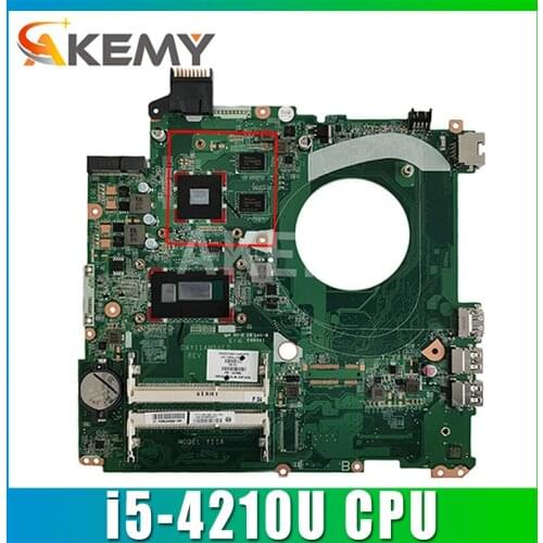 Laptop motherboard For HP Pavillion 15-P Mainboard DAY11AMB6E0 Core SR1EF i5-4210U N15S-GT-S-A2 TESTED DDR3