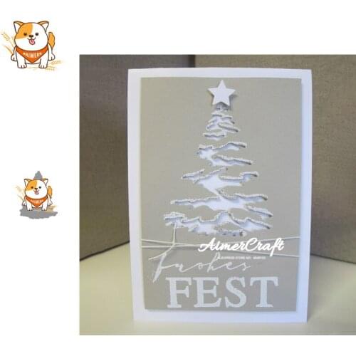 Christmas Tree Metal Cutting Dies Scrapbooking Stencil DIY Decorative Embossing Craft Die Cuts Card Making New Dies For 2019
