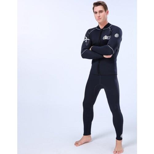 Mens 3mm Neoprene diving wetsuit jackets pants long sleeve diving suit Scuba Jump Surfing Snorkeling Wetsuits Free shipping