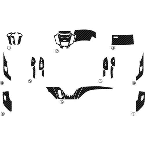 A Set Interior Matte Carbon Fiber Center Console Durable Wrap Protector Vinyl Decoration Sticker For Honda Odyssey 2009-2014