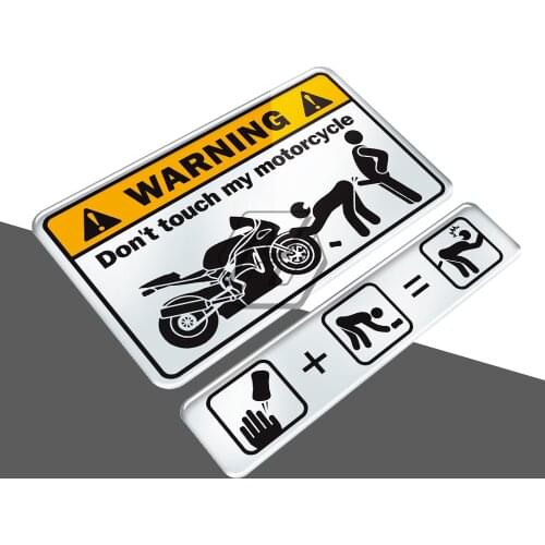 3D Warning Sticker Don't Touch My Motorcycle Tank Sex Decal Case for Universal Kawasaki Yamaha Honda Suzuki Ducati BMW Tank