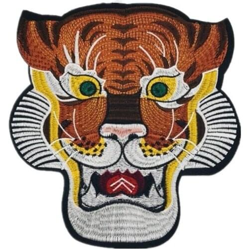 20pcs/Lot Embroidery Patches Letters Clothing Decoration Accessories Animal Tiger Diy Iron Heat Transfer Applique Iron Ons